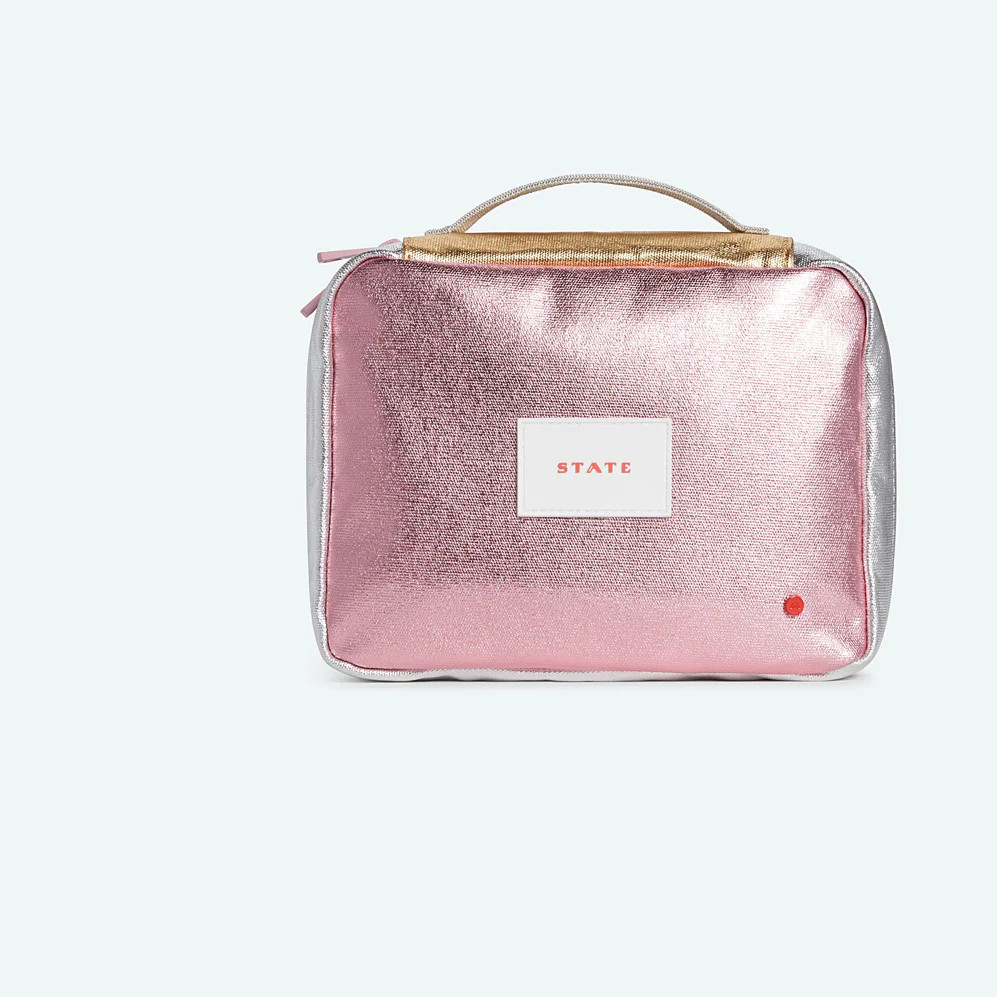 STATE Bags | Bensen Toiletry Kit Metallic Pink/Silver | STATE Bags