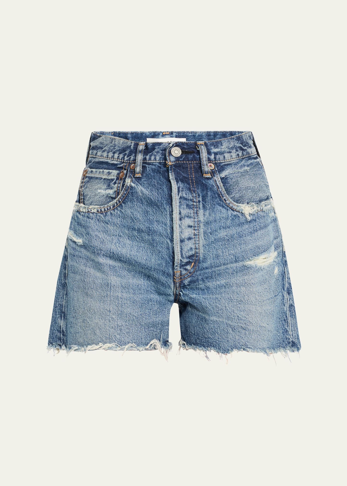 MOUSSY VINTAGE Manhasset Distressed Denim Shorts | Bergdorf Goodman