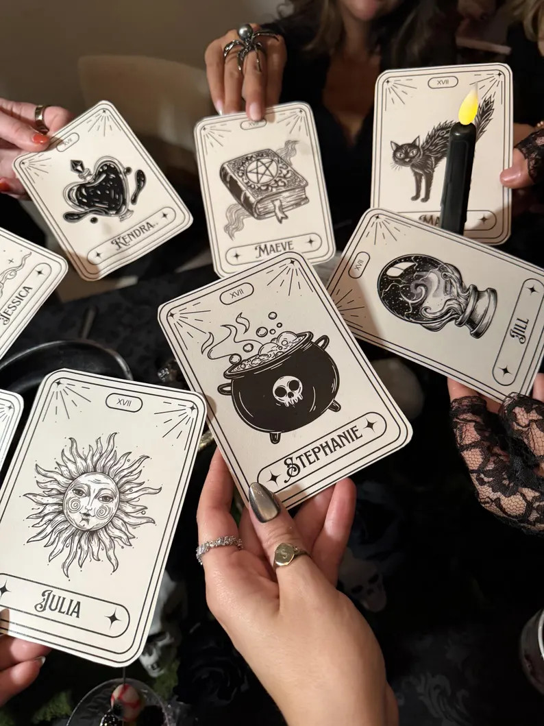 Witches Coven Tarot Place Cards (Set of 16) \u2013 Halloween Party Wedding Bachelorette Decor (Di... | Etsy (Global)