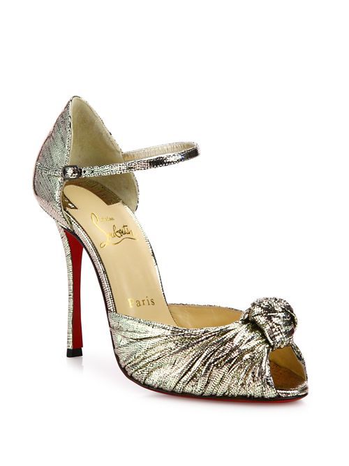 Marchavekel Knotted Metallic d'Orsay Pumps | Saks Fifth Avenue