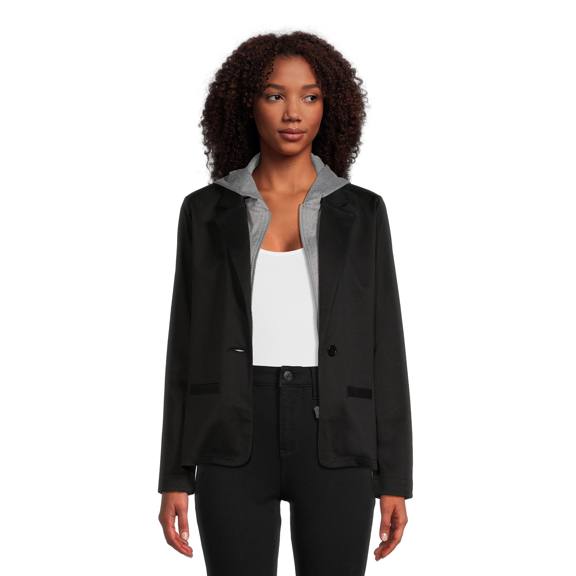 No Boundaries Juniors Hooded Blazer | Walmart (US)