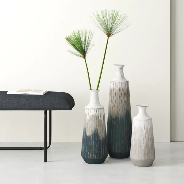 Marchmont 3 Piece Metal Vases Set | Wayfair North America