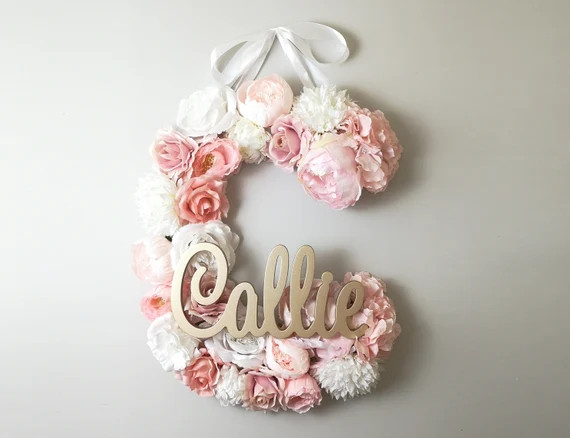 Flower letters C/ Floral letter C/ nursery wall decor/ floral | Etsy | Etsy (US)