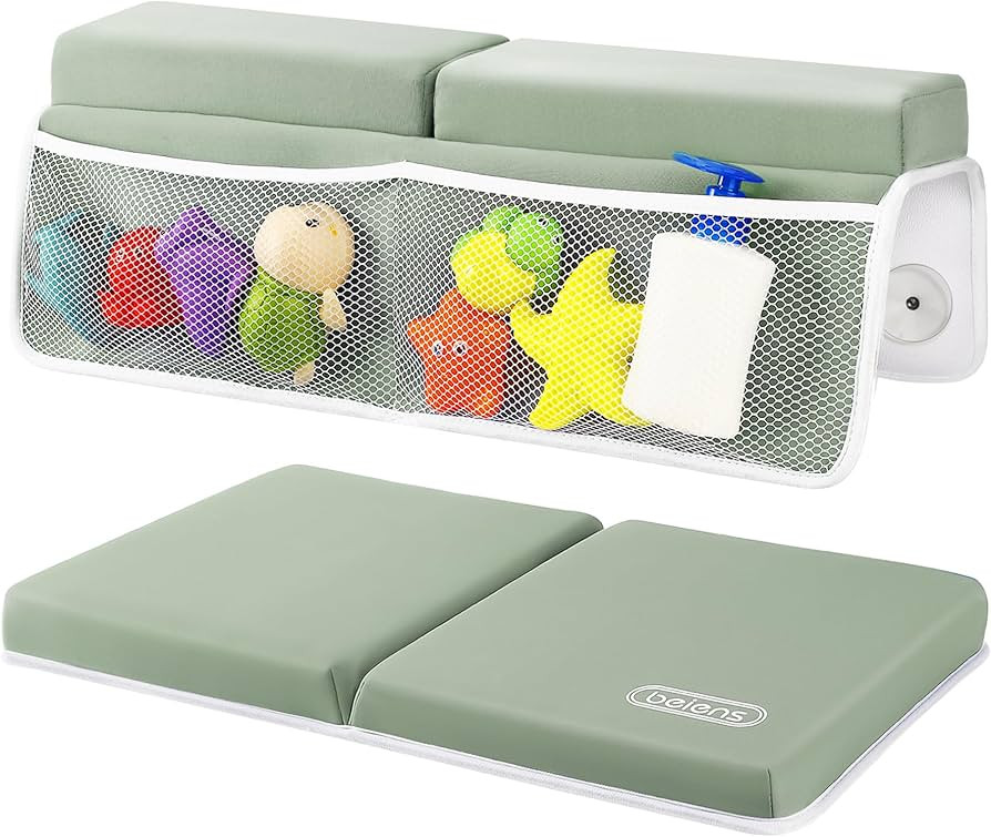 beiens Bath Kneeler and Elbow Rest Pad Set - 1.5'' Comfortable Thick Baby Bath Kneeler Pads, Quic... | Amazon (US)