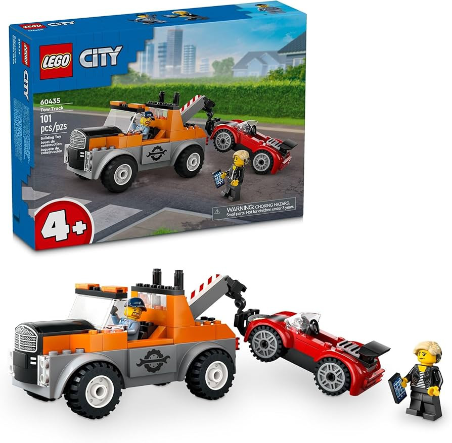 LEGO City Tow Truck and Sports Car Repair Building Set, Kids Gift Idea with 2 Minifigures and Acc... | Amazon (US)