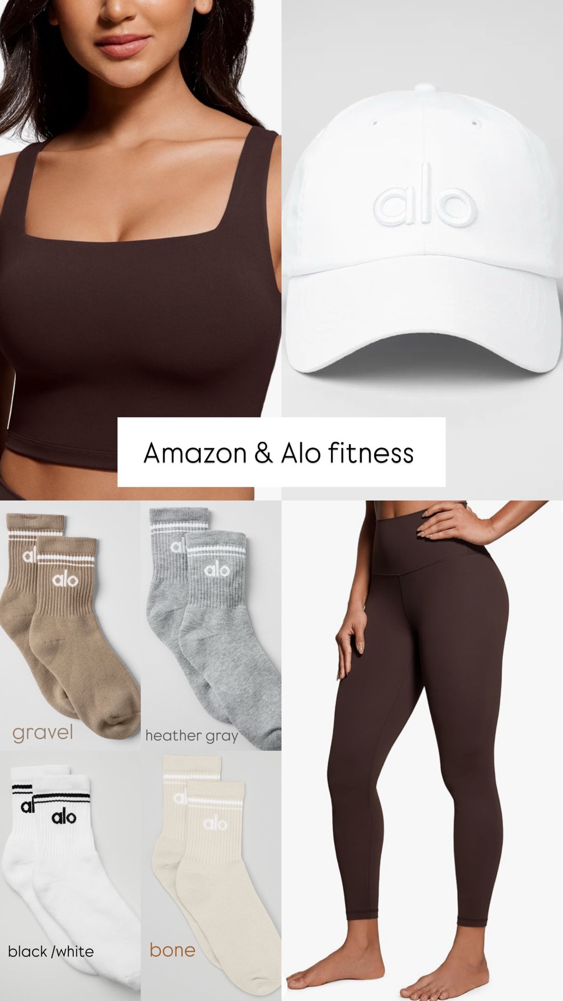 Today’s gym fit by Amazon & Alo. Buttery soft sports bra & leggings are perfect for barre, yoga, & the gym. I’m a size small in leggings & sports bra.  Color is hot fudge. 

#Wednesday #gymoutfit #gymfit #workoutoutfit #workoutfit #athleisurewear #athleisrure #athleisurelook #alo #aloleggings #alosocks #cozysocks #athleticsocks #amazonfitness #amazonworkoutsets #AmazonFinds #AmazonLeggings #AmazonWorkoutSets #WorkoutSets #FitnessMotivation #FitnessInspiration #amazonathleisure 

#LTKFitness #LTKActive #LTKFindsUnder50