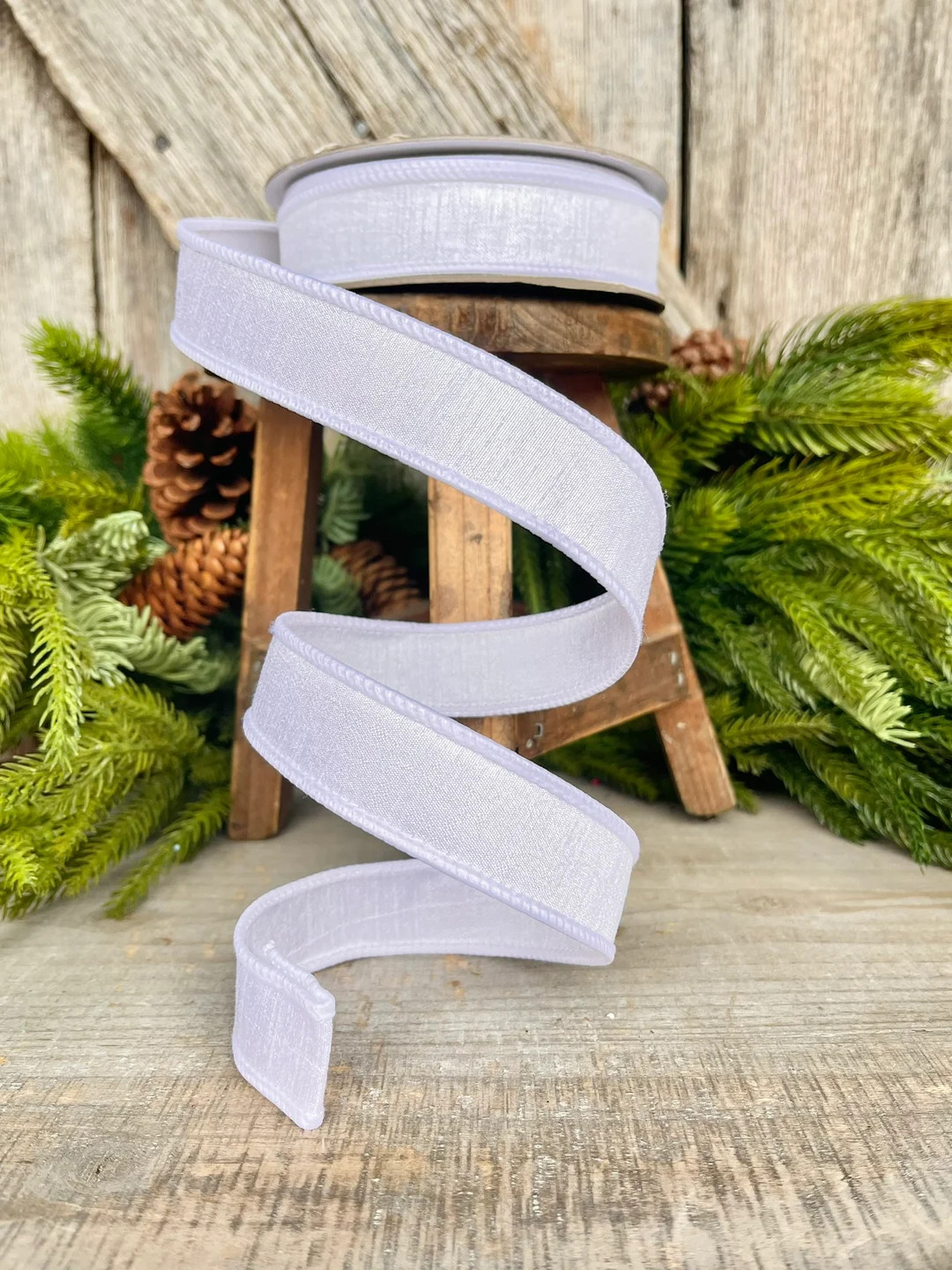 1 White Dupion Ribbon, Farrisilk Ribbon, Wired Ribbon, White Ribbon, Spring Ribbon, Fall Ribbon, ... | Etsy (US)