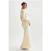 Millicent Slinky Long Sleeve Maxi Dress - Lemon | MESHKI US