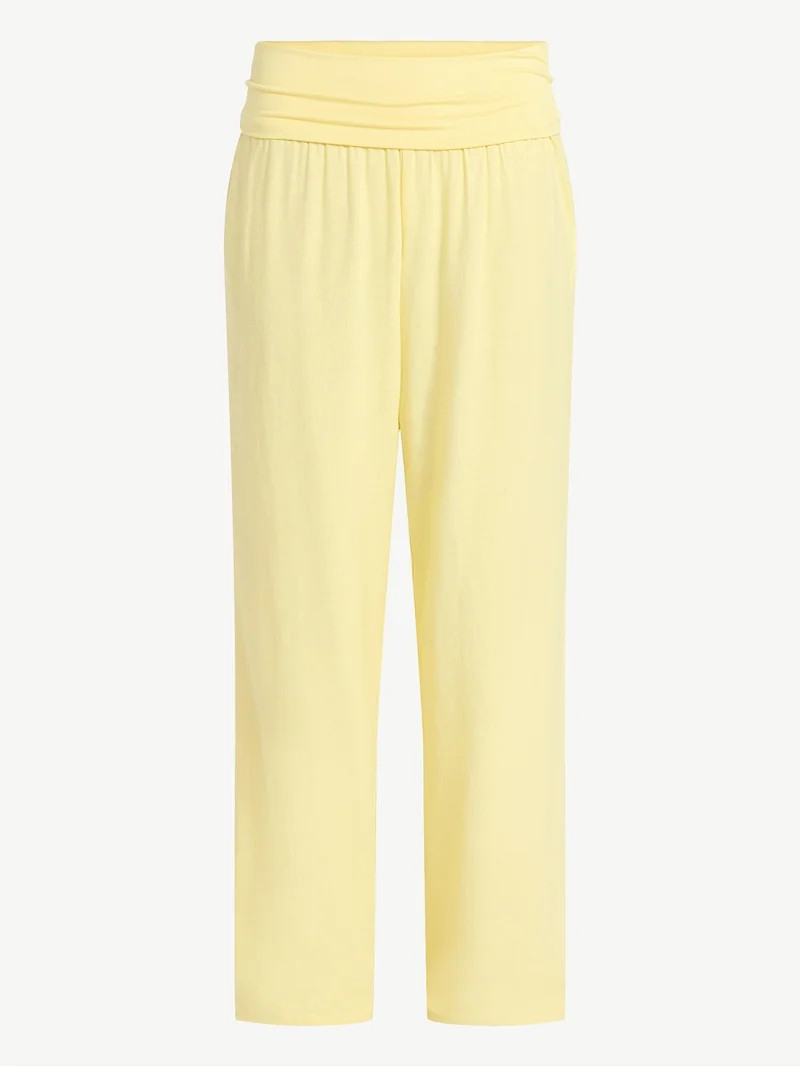 No Boundaries Foldover Beach Pants, 29.5'' inseam, Women's XXS-XXL | Walmart (US)