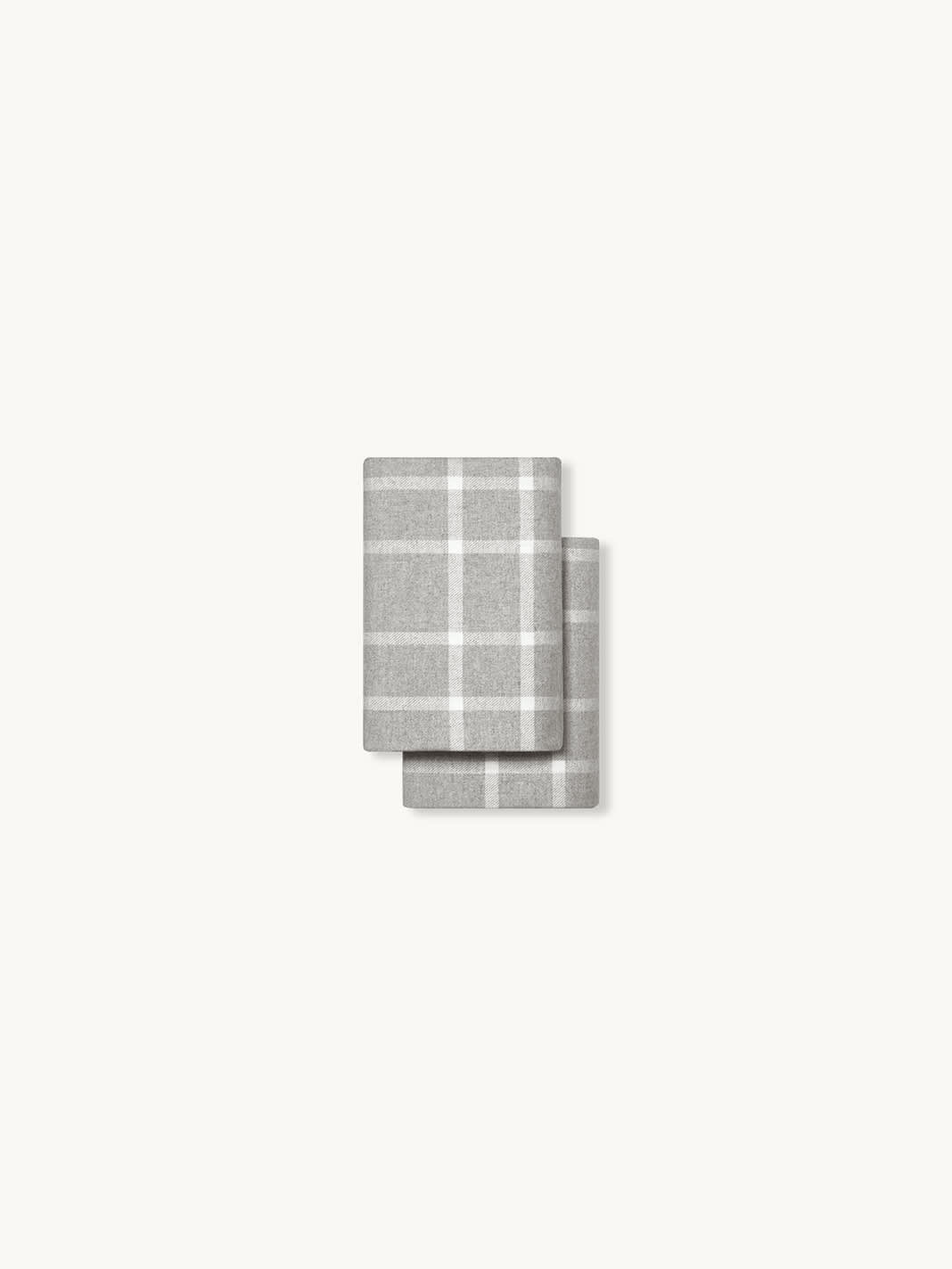 Flannel Double Windowpane Pillowcase Set | Boll & Branch