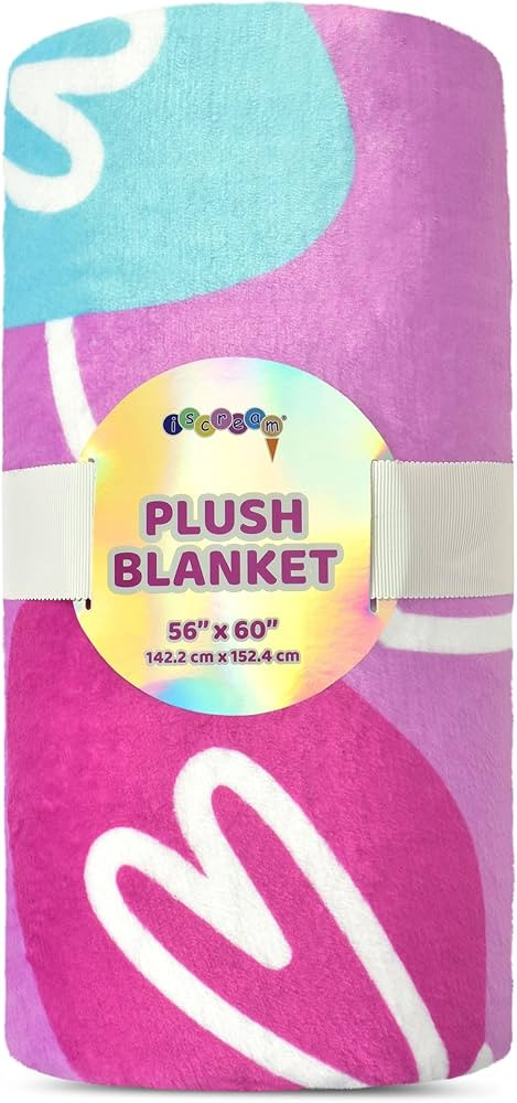 iscream Holiday Brights Silky Soft Plush 56" x 60" Premium Fleece Print Throw Blanket - Holiday L... | Amazon (US)