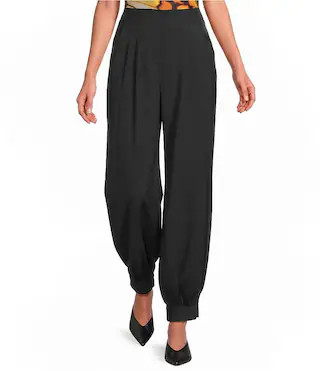 Skies Are Blue Recycled High-Waisted Front Pleat Cuffed Hem Pants -  L | Dillard's