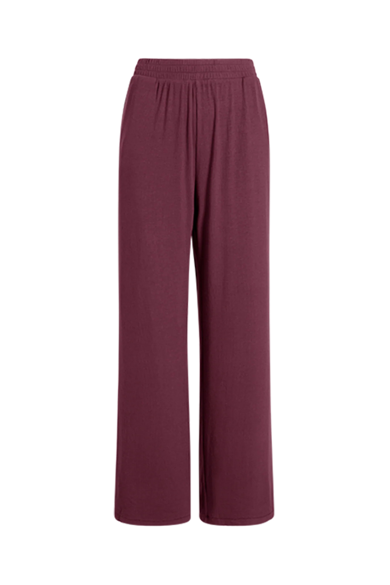 Slinky Rib Lounge Pant | Merlot | Nuuds US