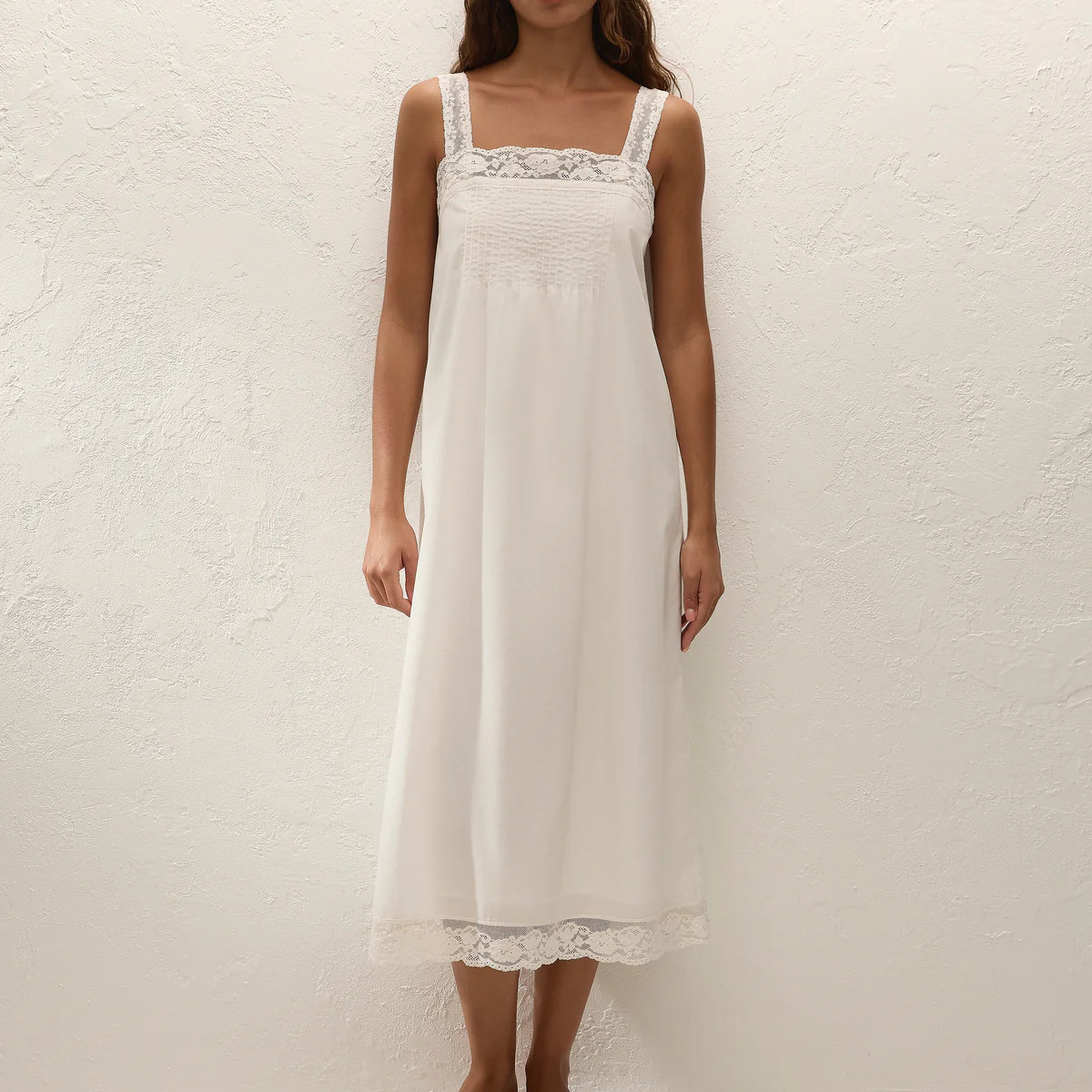Cristina Midi Dress Mila Lace Ivory | Faithfull (AU)