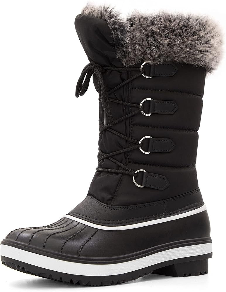 mysoft Women's Waterproof Winter Boots, Warm Insulated Snow Boots for Outdoor | Amazon (US)