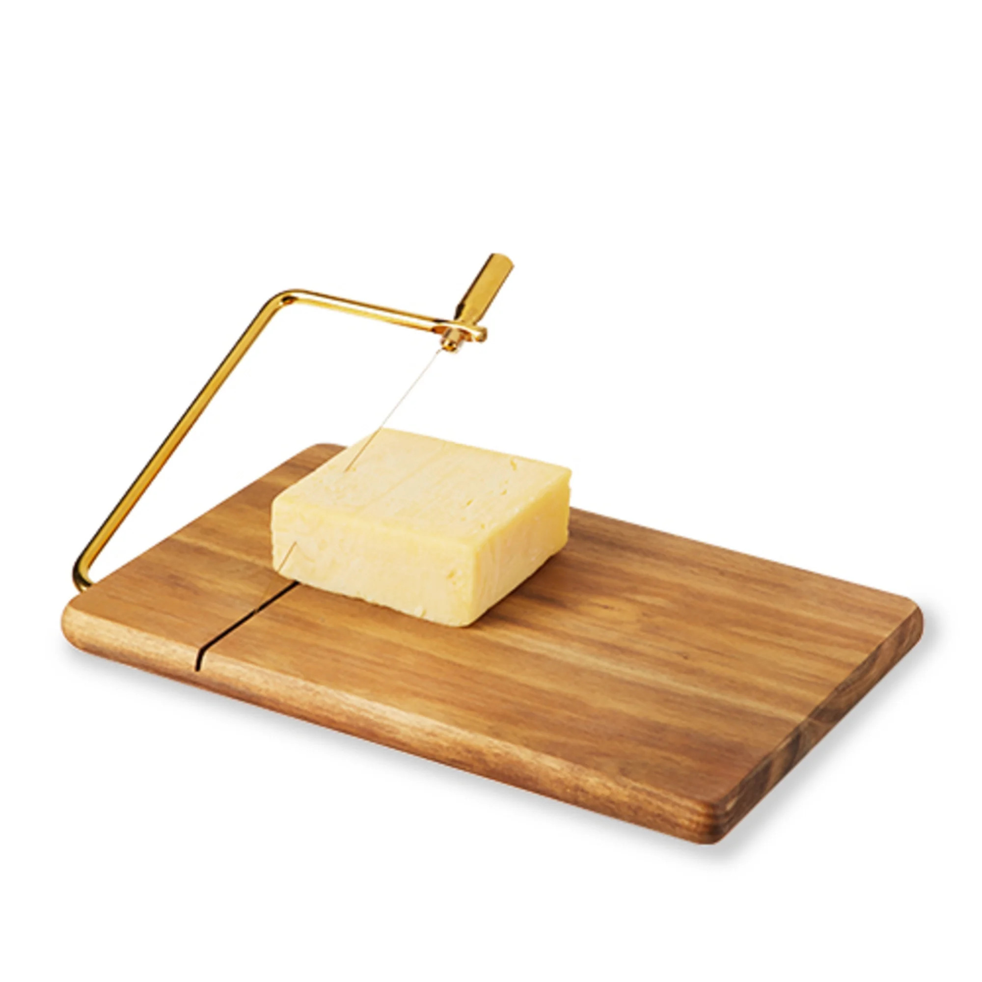 Twine Acacia Cheese Slicing Board, Acacia Wood with Gold Built-In Slicer Set | Walmart (US)