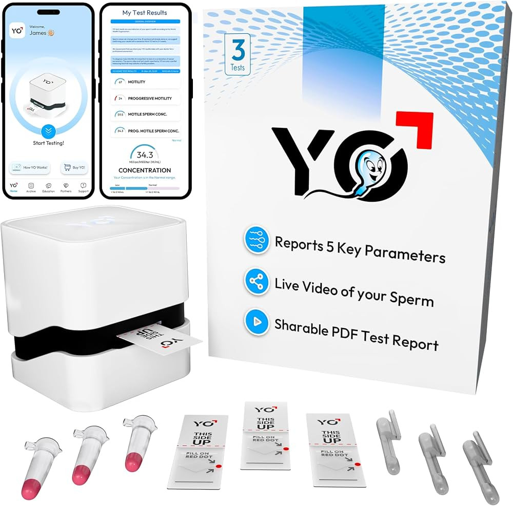 YO Home Sperm Test | #1 FDA Cleared Home Semen Analysis | Tests Sperm Concentration, Motility, Pr... | Amazon (US)