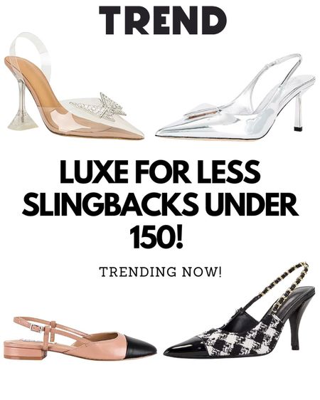 Looks for less slingback heels, two tone slingback shoes and pumps trending now. From daytime chic to evening glam slingback shoes

#LTKshoecrush #LTKSeasonal #LTKFind