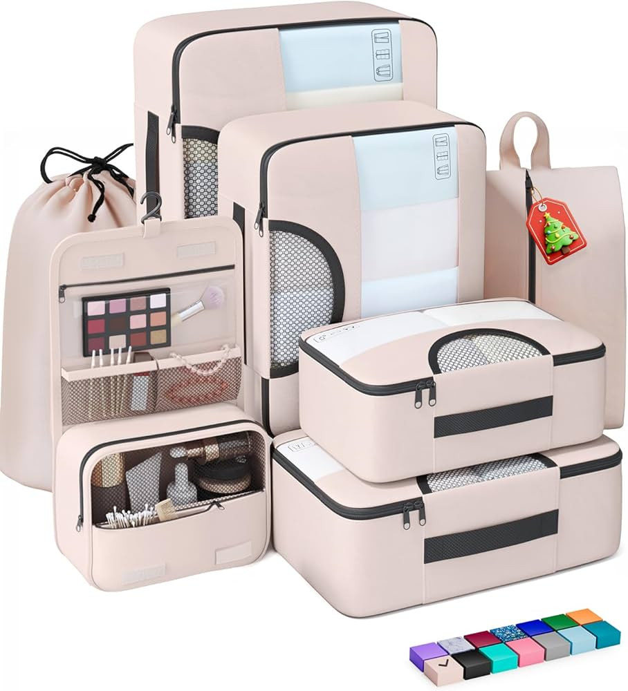 Veken 8 Set Packing Cubes for Travel, Gifts for Women Mom, Carry on Suitcase Organizer Bags for L... | Amazon (US)