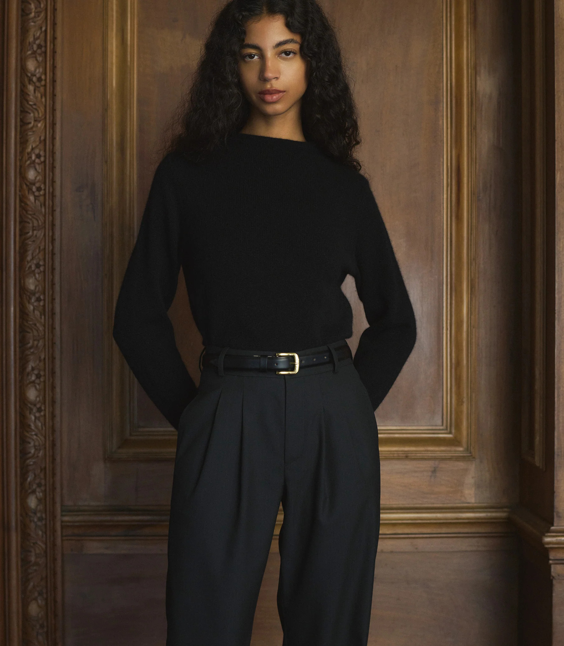 Maire Cashmere Sweater - Black | DÔEN | DOEN