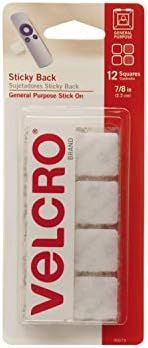 VELCRO Brand Mounting Squares | Pack of 12 | 7/8 Inch White | Adhesive Sticky Back Hook and Loop ... | Amazon (US)
