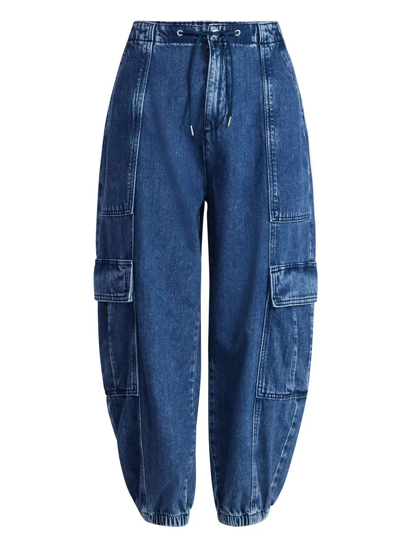 Scoop Women’s and Women's Plus Cotton Utility Jogger Pants, Sizes XS-4X | Walmart (US)