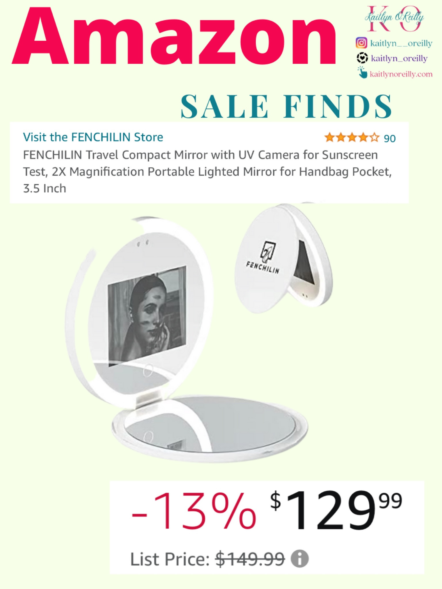 Check out this UV compact mirror. A unique amazon sale find.

amazon , amazon finds , amazon must haves , amazon sale , amazon travel essentials, amazon travel , amazon unique , unique , amazon mirrors , outfit staples , summer outfits  , mirrors   

#LTKtravel #LTKbeauty #LTKSeasonal #LTKtravel #LTKsalealert #LTKstyletip