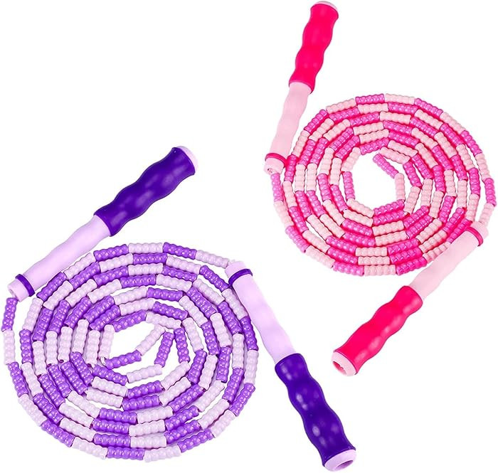 2 Pack Jump Rope for Fitness Exercise Equipment, Tangle-Free Rope Skipping with Soft Beaded Segme... | Amazon (US)
