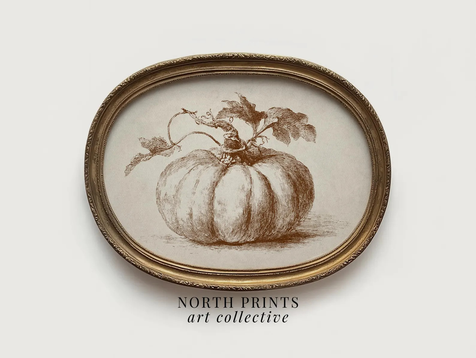 Pumpkin Sketch Art Print, Rustic Autumn Farmhouse Wall Decor, Printable Digital Download A-93 - E... | Etsy (US)