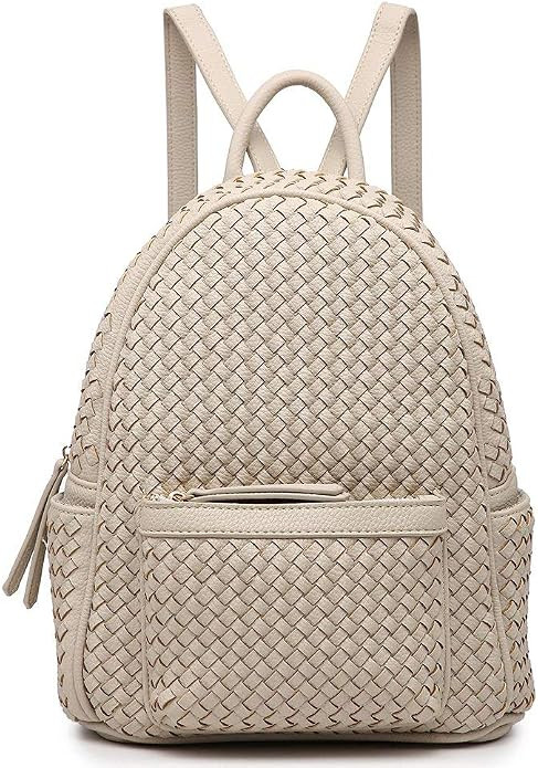 Women Backpack Purse Woven Trendy Stylish Casual Dayback Handbag | Amazon (US)
