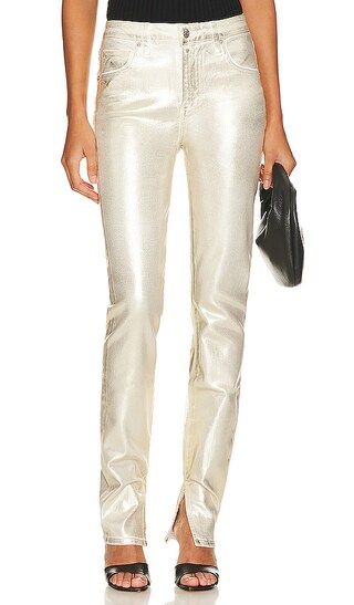 Rae High Rise Skinny in Gold Foil | Revolve Clothing (Global)