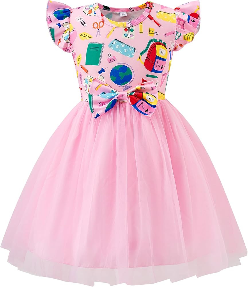 Akyzic Toddler Tulle Dress Unicorn Outfit Birthday Princess Party Girls Summer Causal Tutu Skirts | Amazon (US)