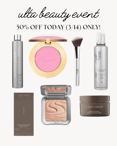 Ulta Semi-Annual Beauty Event sale - these items are 50% off today only! Thursday, March 14, 2024! 

#LTKbeauty #LTKsalealert