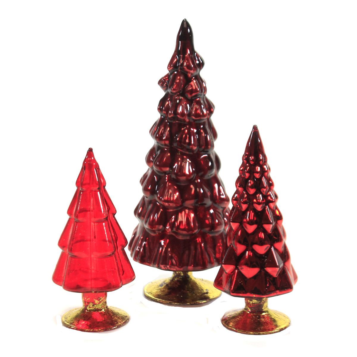 Christmas 7.0" Small Hued Trees Set / 3 Christmas Decorate Decor Mantle Cody Foster  -  Decorativ... | Target