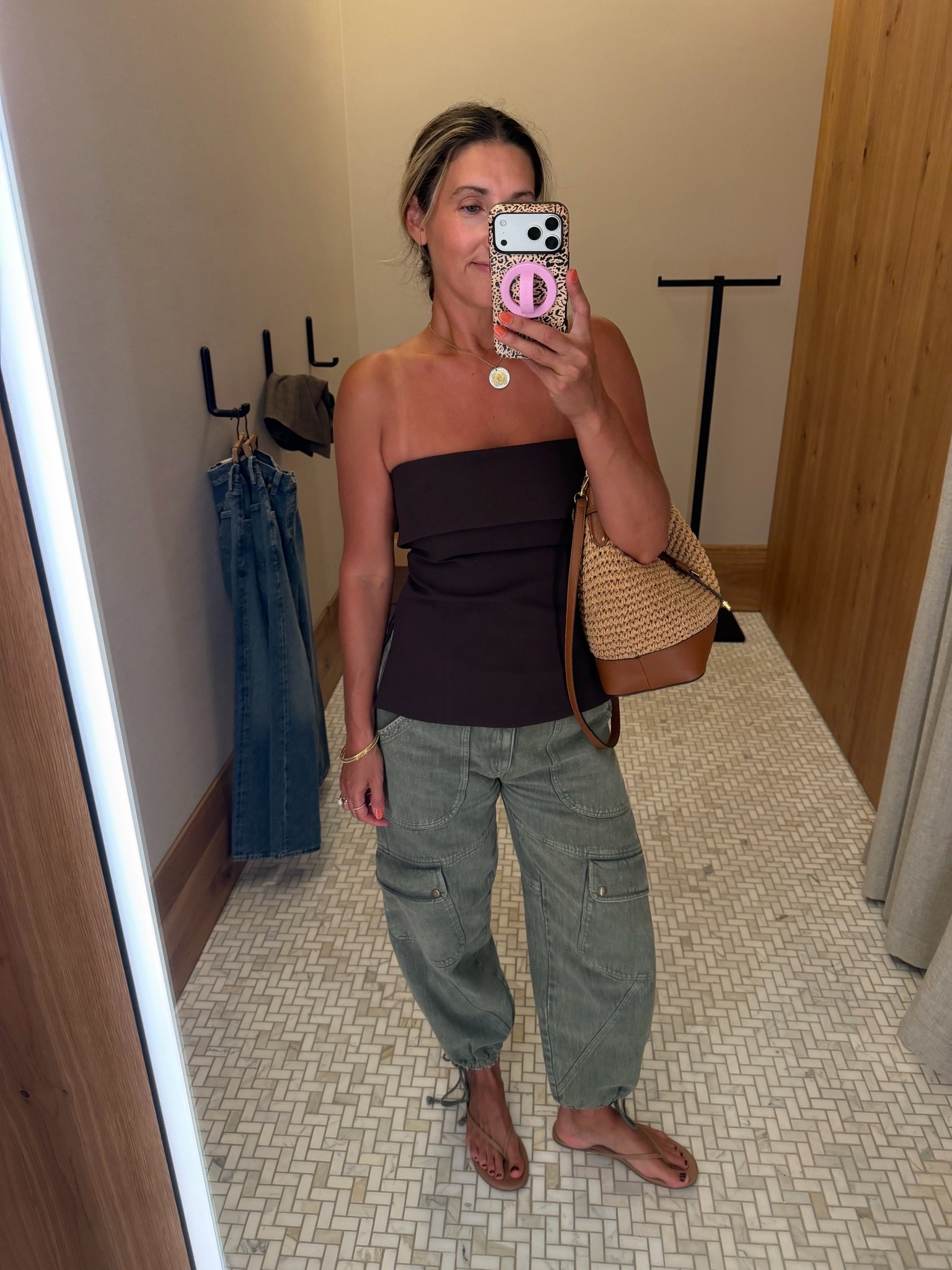Size up in strapless top

#LTKSaleAlert #LTKSeasonal #LTKootd