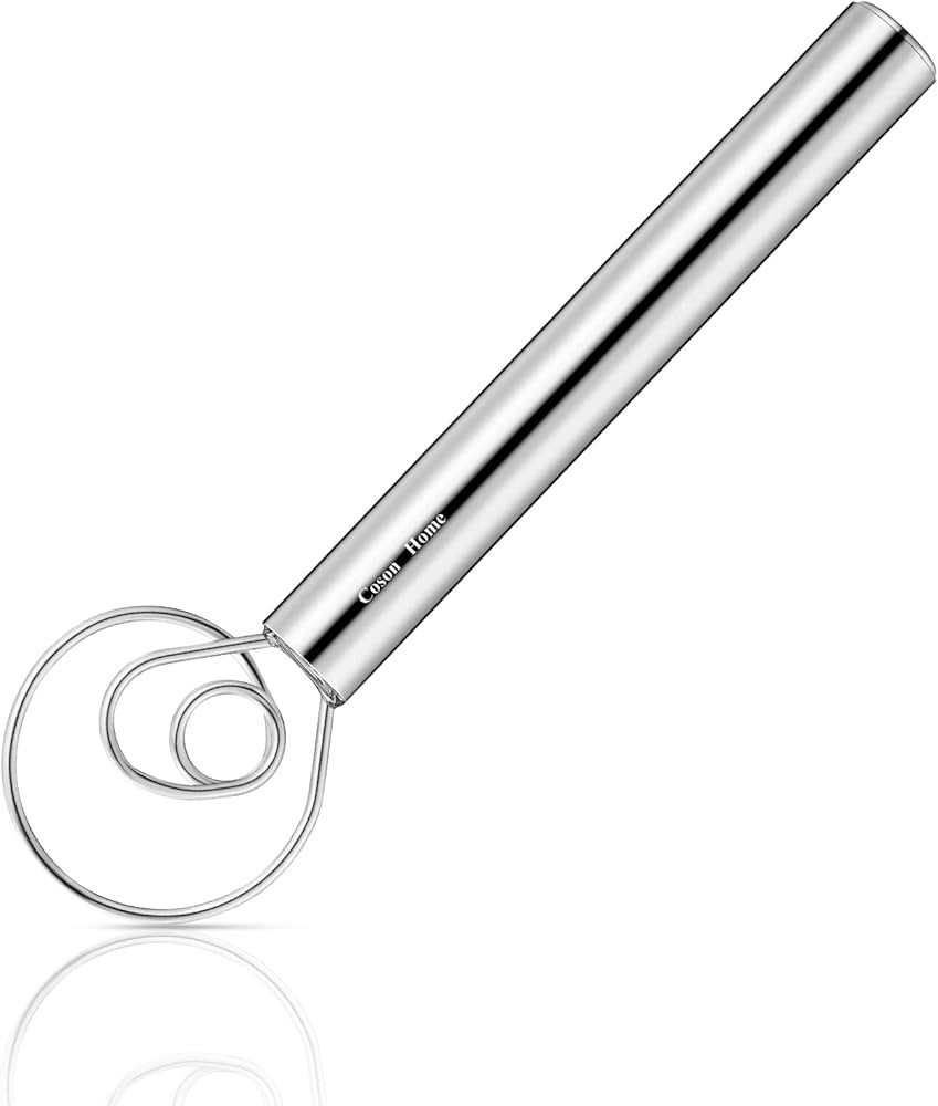 Coson Home Small Ring Danish Dough Whisk Mini Bread Dough Egg Blender Hand Mixer, Stainless Steel... | Amazon (US)