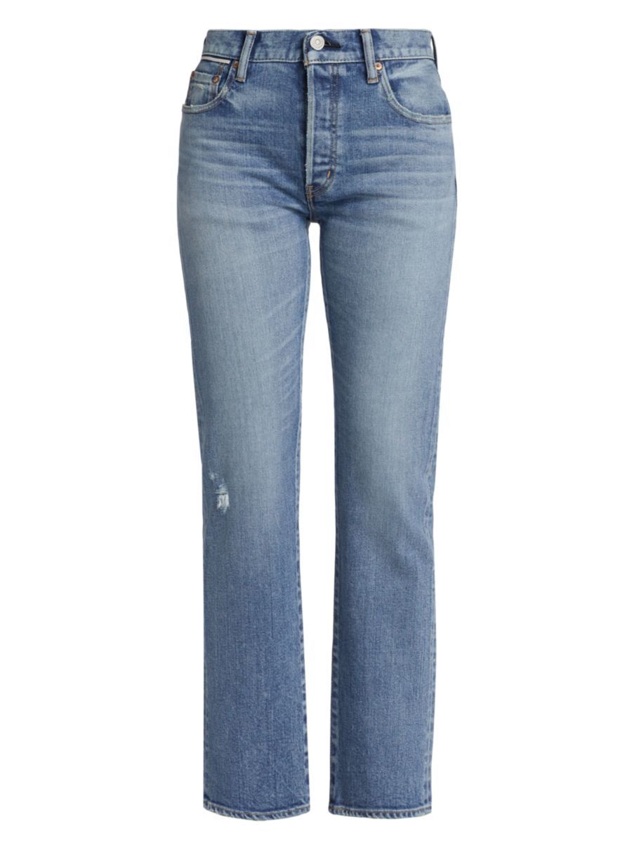 Moussy Vintage Gibraltar High-Rise Stretch Straight-Leg Jeans | Saks Fifth Avenue