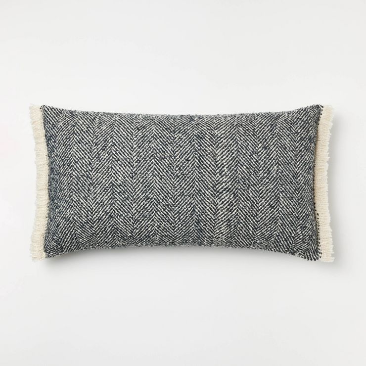 Herringbone with Frayed Edges Throw Pillow - Threshold™ designed with Studio McGee | Target