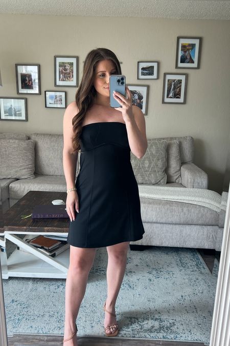 Black mini dress - perfect for summer. I’m 5’1 wearing size Small 

#LTKFindsUnder100 #LTKStyleTip #LTKSeasonal