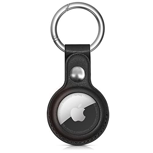 Woyinger Air Tag Keychain for Apple Airtags Holder, Protective Leather Airtags Case Tracker Cover... | Amazon (US)
