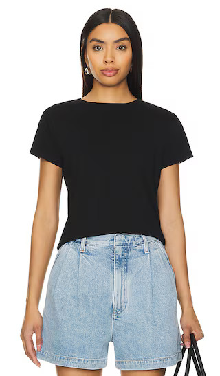 Adine Shrunken Tee in Black | Revolve Clothing (Global)