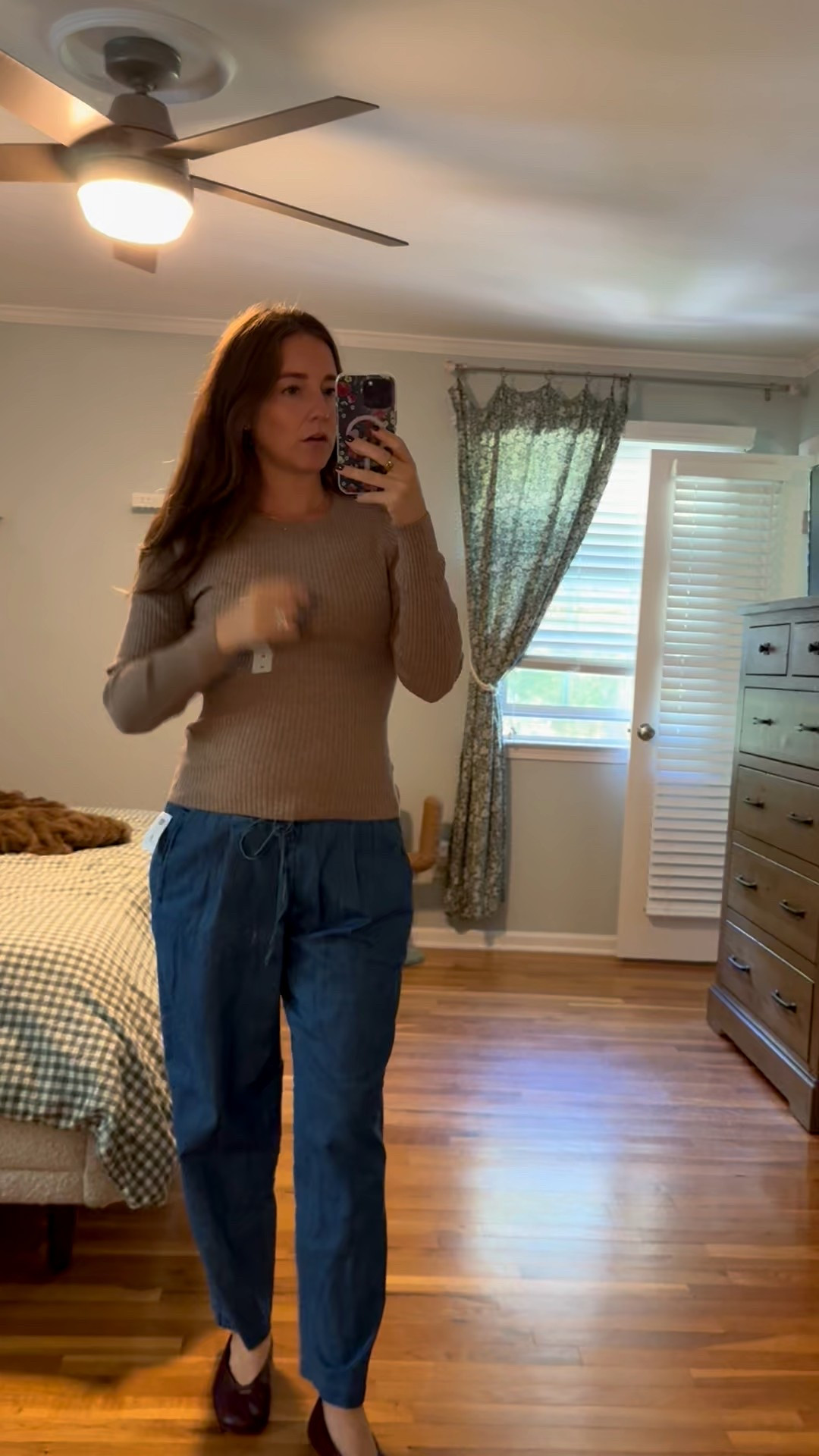 This top would be great to wear to work! It’s soft & nice and stretchy! This outfit would be a cute teacher outfit 

Everything at old navy is BOGO free!

Size M in top & pans
Sized down 1/2 a size in shoes 

#LTKFindsUnder50 #LTKSaleAlert #LTKFindsUnder100