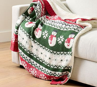 Archie Fair Isle Knit Jacquard Throw | Pottery Barn (US)