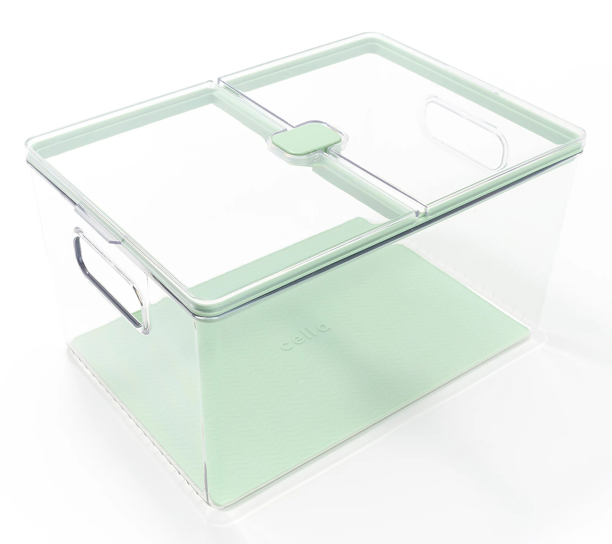 As Is Cella Kitchen Storage Bin w/Double Flip Top Lid & Liner | QVC