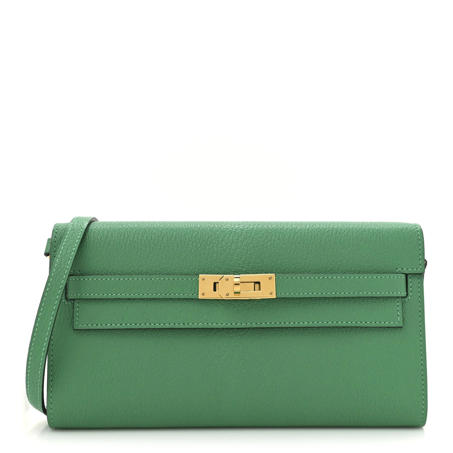Chevre Mysore Kelly To Go Wallet Menthe | FASHIONPHILE (US)
