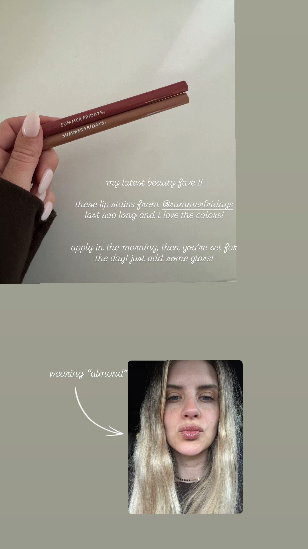 love these lip stains from summer fridays!! here i am wearing the almond color 

#LTKselfcare #LTKmomlife #LTKBeauty