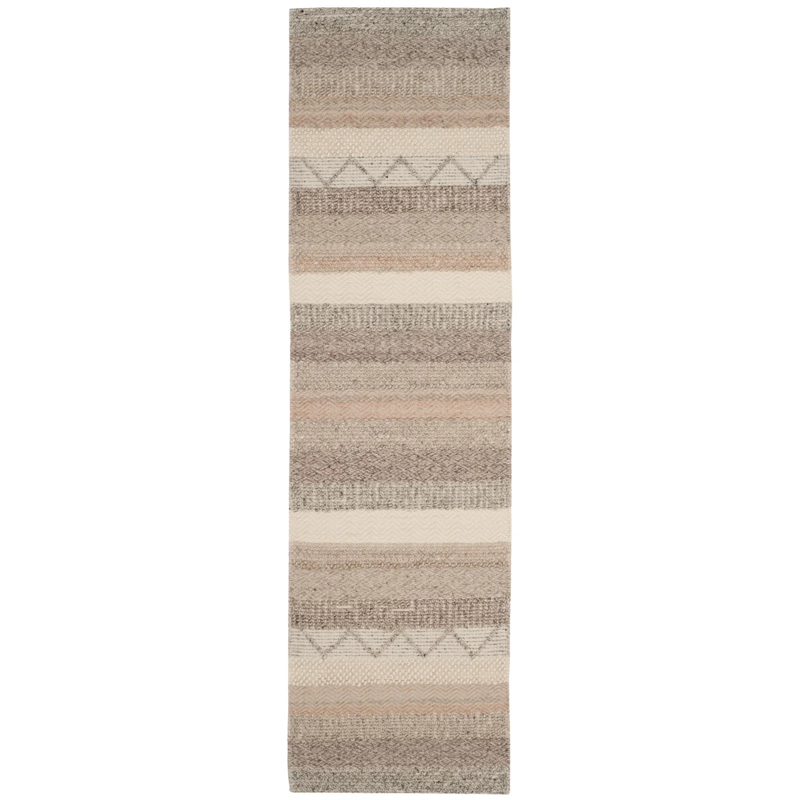 Jacques Hand Woven Wool/Cotton Striped Rug in Beige | Wayfair North America