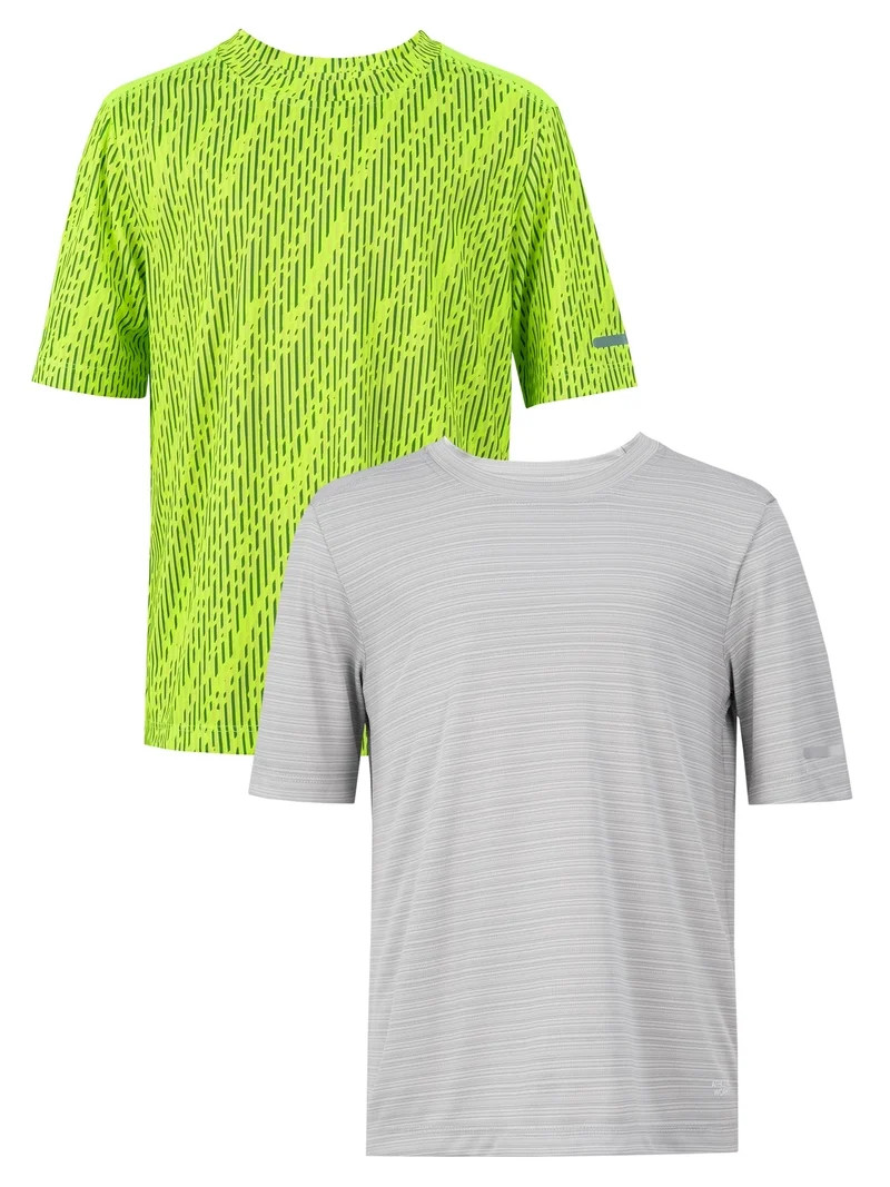 Athletic Works Boy's Performance Tees, 2-Pack, Sizes 4-18 | Walmart (US)