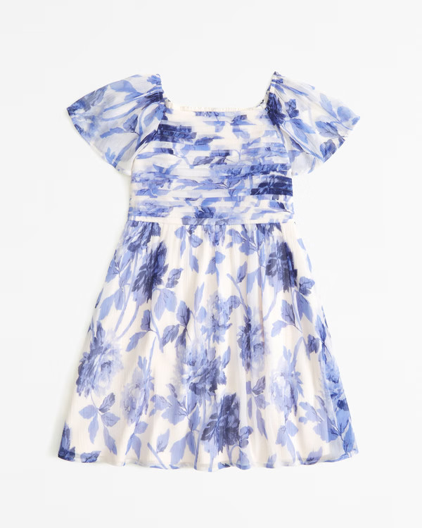 girls emerson flutter sleeve mini dress | girls dresses & rompers | Abercrombie.com | Abercrombie & Fitch (US)