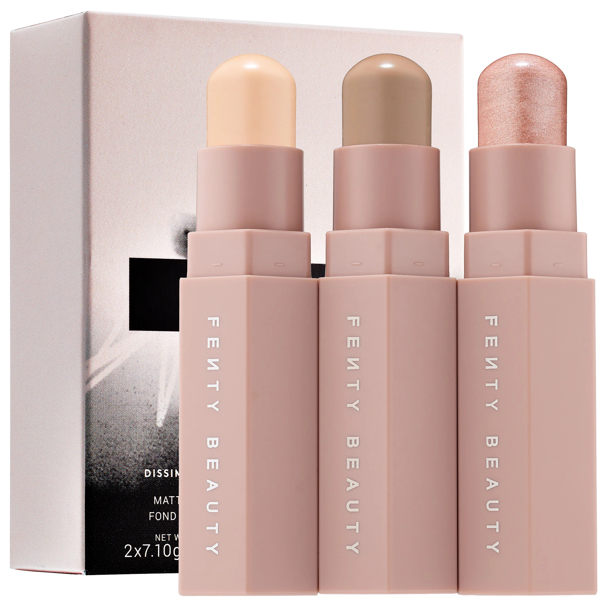 FENTY BEAUTY by Rihanna Match Stix Trio Light 100 2 x 0.25 oz/ 7.10 g (Matte Skinstick), 0.25 oz/ 7. | Sephora (US)
